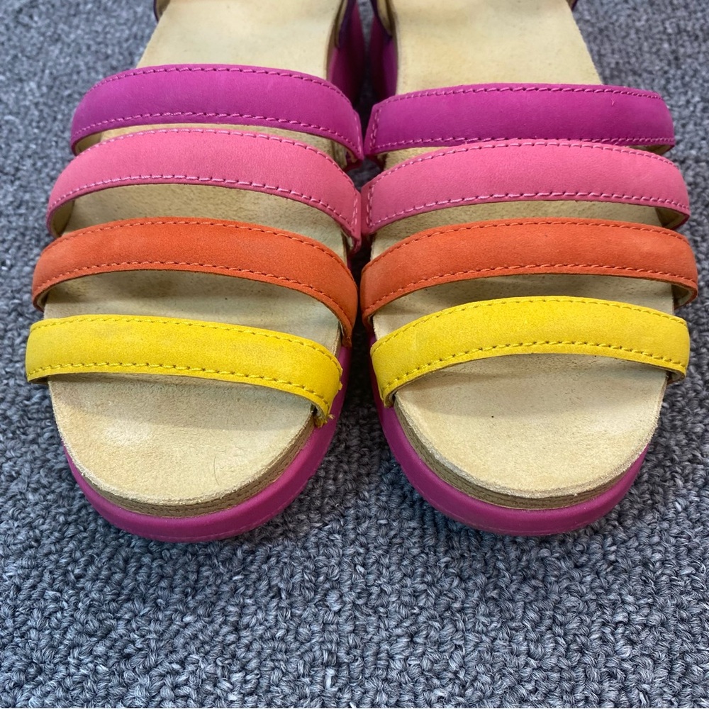 Dansko Roxie Women's Sandals Rainbow Milled Nubuck Strappy Comfort Vibrant 37 - Picture 4 of 10
